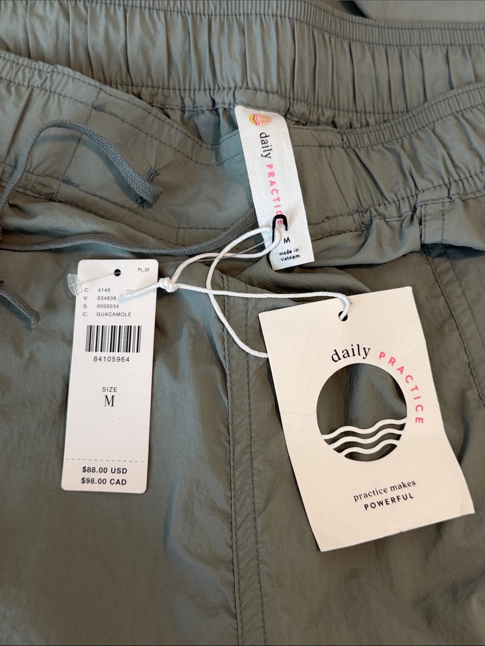 NWT Daily Practice Anthropologie Sage Parachute Cargo Pants Utility Wide Leg - Picture 8 of 13